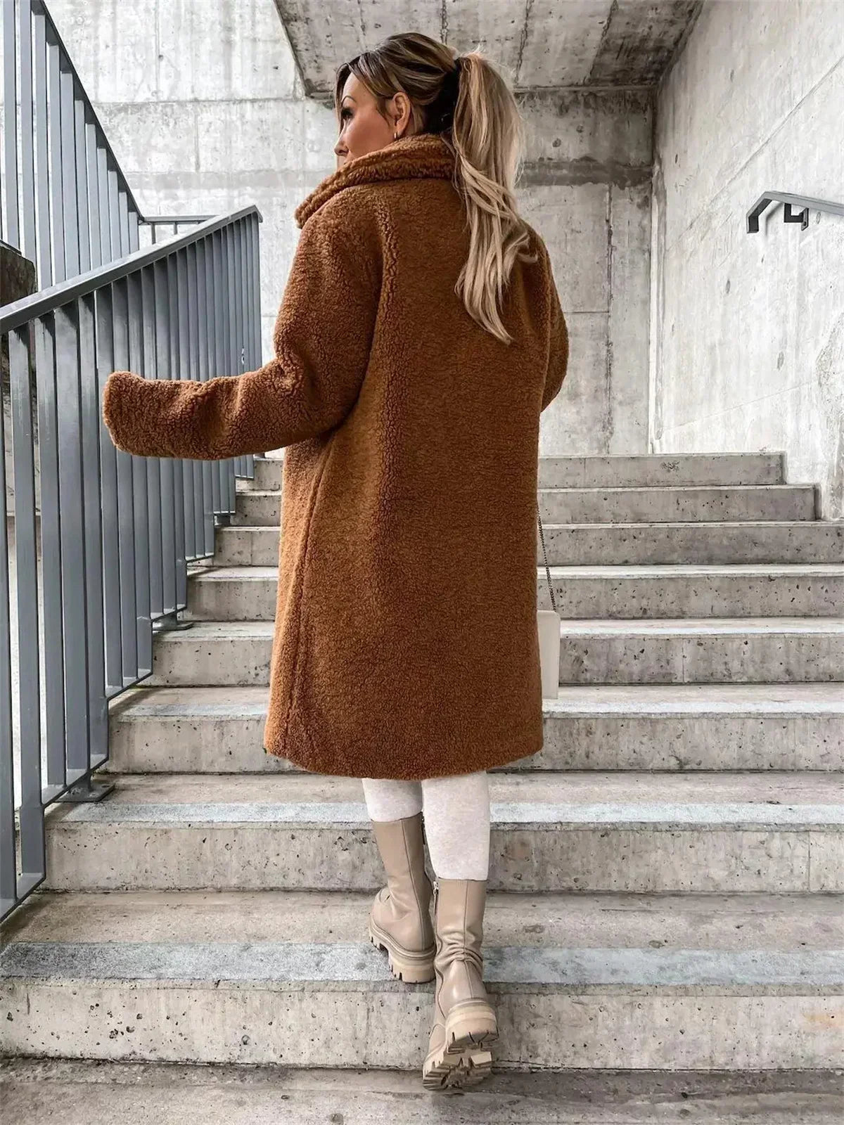 Bella | Teddy Plush Button Up Coat