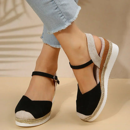 CLOSED TOE ORTHOPEDIC WEDGE SANDALS