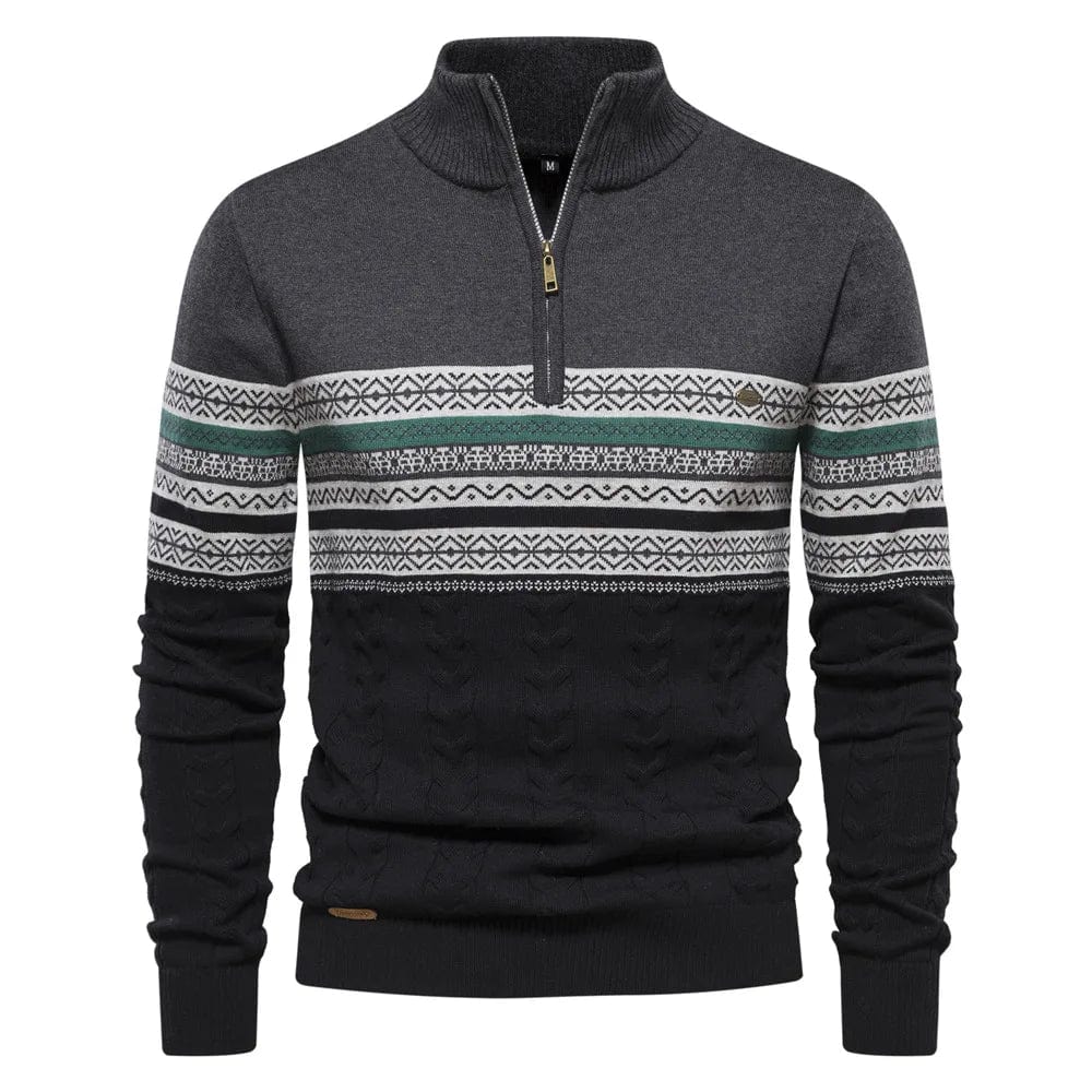 Lennox Fair Isle Zip Sweater