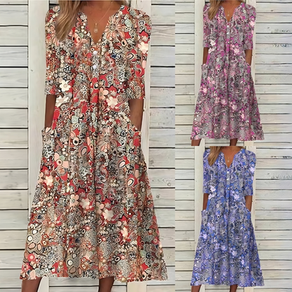 JANA - SUMMER FLOWER DRESS