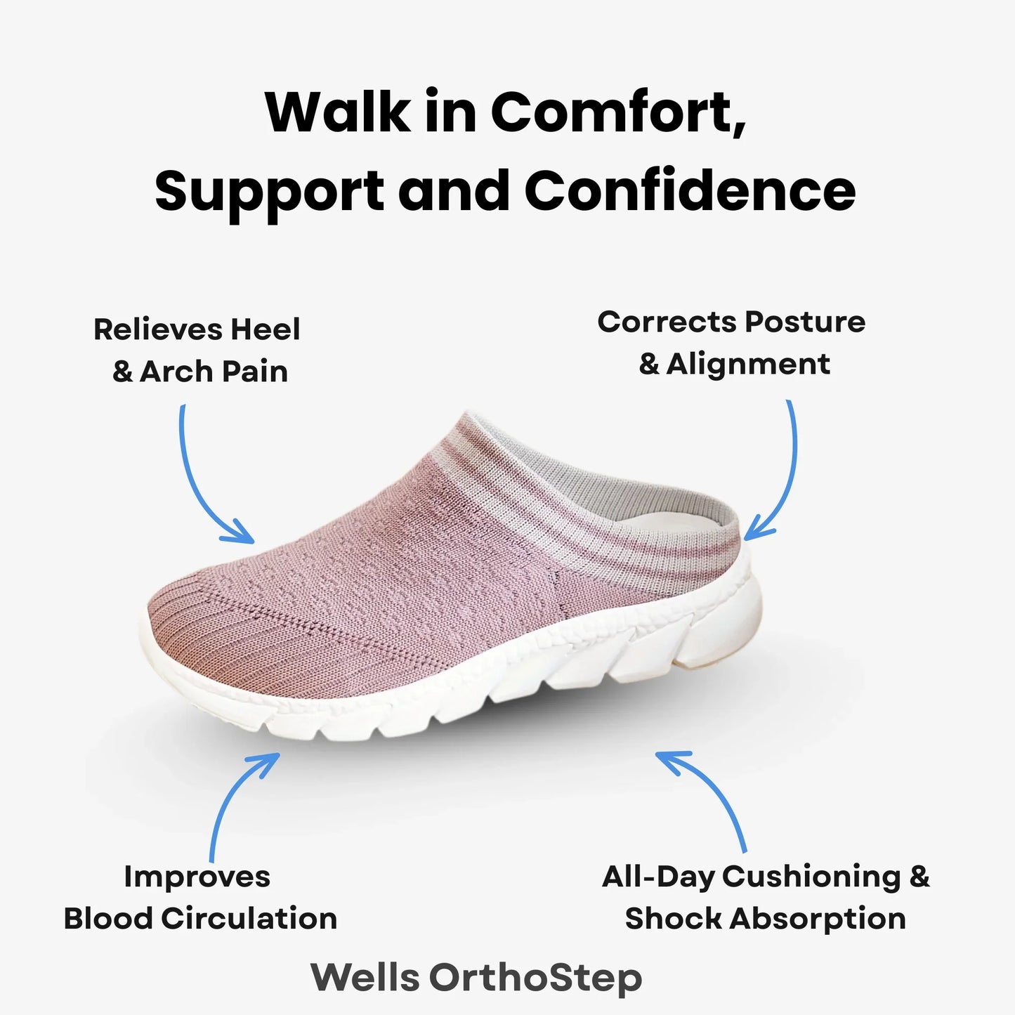 Wells OrthoStep - Orthopedic Support Mesh Slides For Women