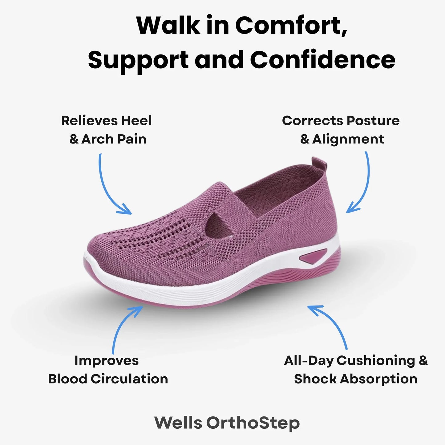 Wells OrthoStep - Non-Slip Orthopedic Walking Shoes For Women