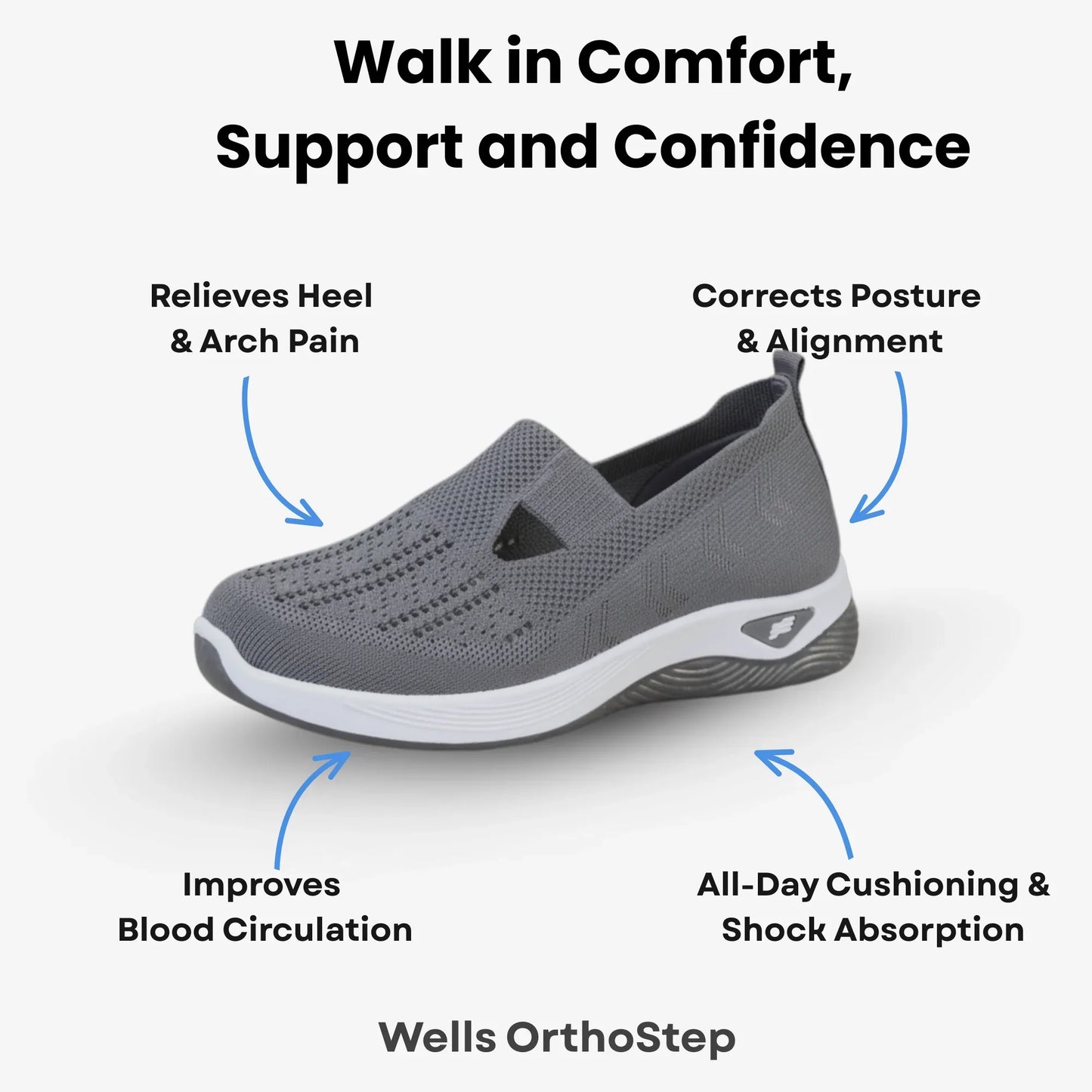Wells OrthoStep - Non-Slip Orthopedic Walking Shoes For Women