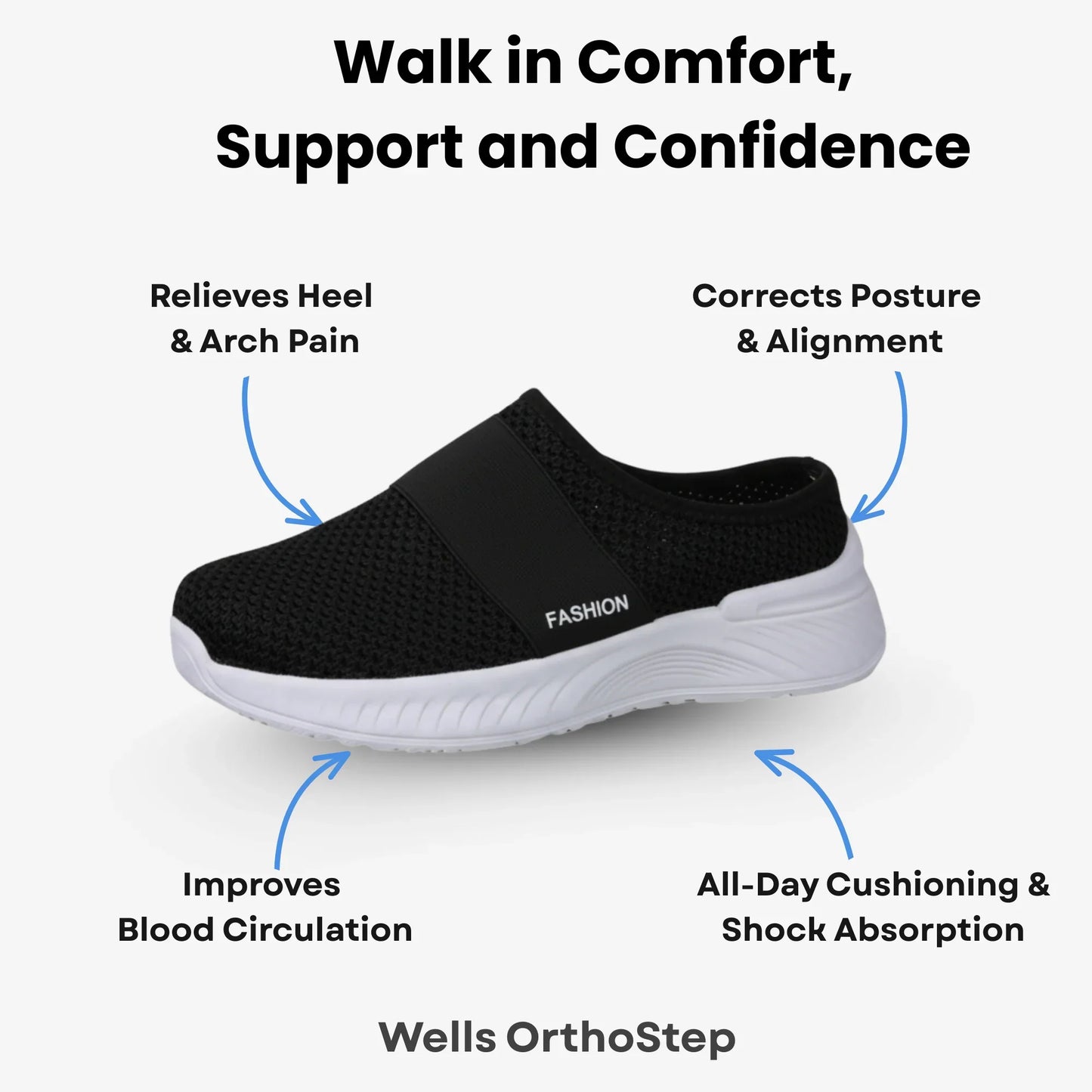 Wells OrthoStep - Lightweight Comfort Everyday Sneakers For Women