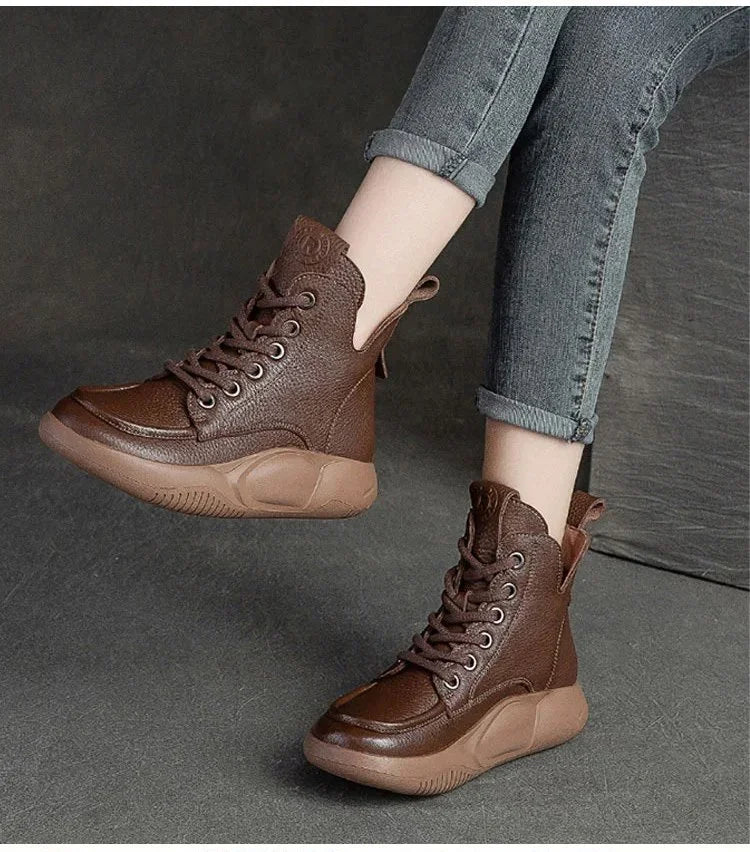 WOMEN'S PREMIUM RETRO STYLE KNEE HIGH MARTIN BOOTS