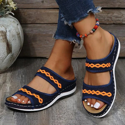 LEATHER ORTHOPEDIC ARCH SUPPORT SANDALS