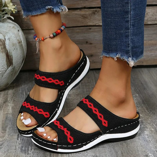 LEATHER ORTHOPEDIC ARCH SUPPORT SANDALS