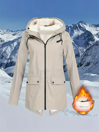 Women Outdoor Windbreaker Warm Jacket