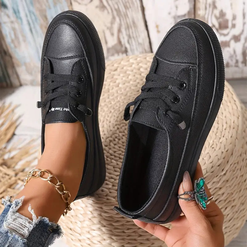 WOMEN'S CASUAL LOW-TOP FLAT SKATE SHOES