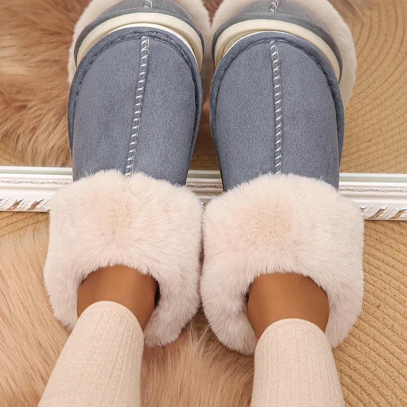 Brave Shoes™- Cotton Slippers w Fur Thicken Plush Winter