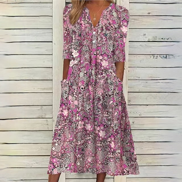 JANA - SUMMER FLOWER DRESS