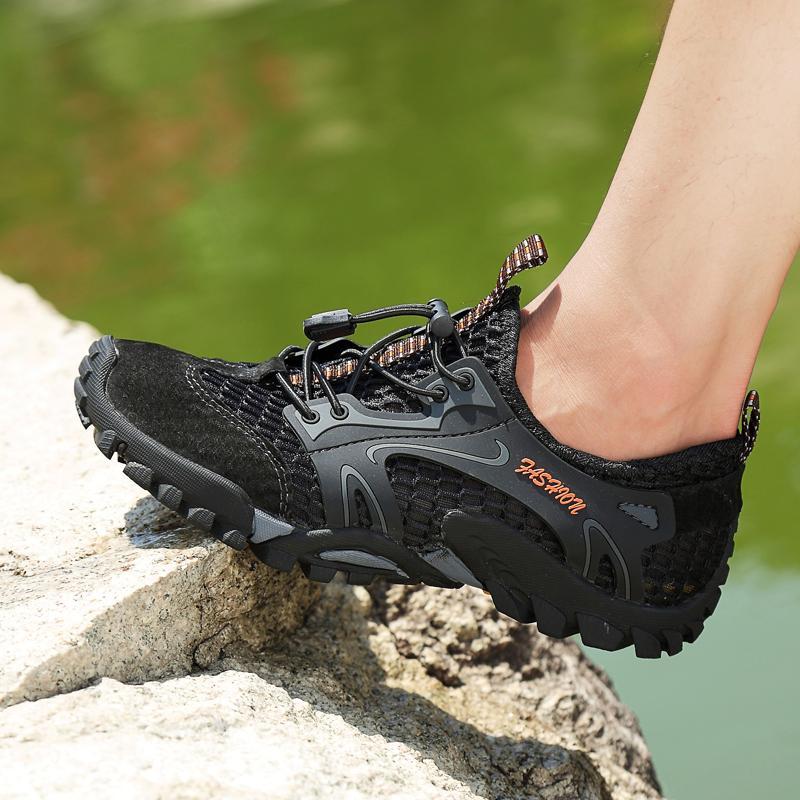 Men's outdoor hiking shoes mesh shoes breathable casual light