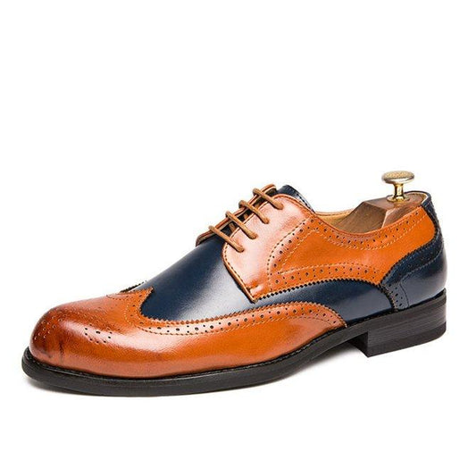 Men's Retro Leather Non Slip Business Formal Shoes