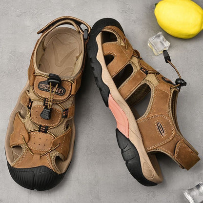 Brave Shoes™  Men's Sandals Arch Support Casual Genuine Leather Summer Outdoor Beach Fisherman Sandals for Men