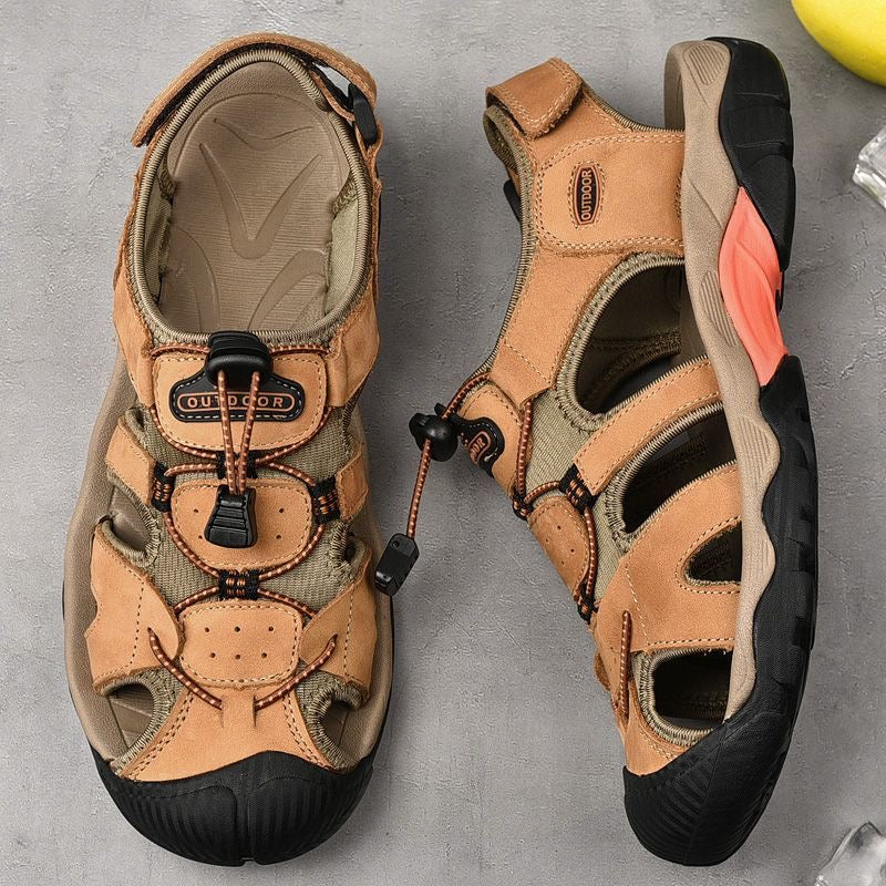 Brave Shoes™  Men's Sandals Arch Support Casual Genuine Leather Summer Outdoor Beach Fisherman Sandals for Men