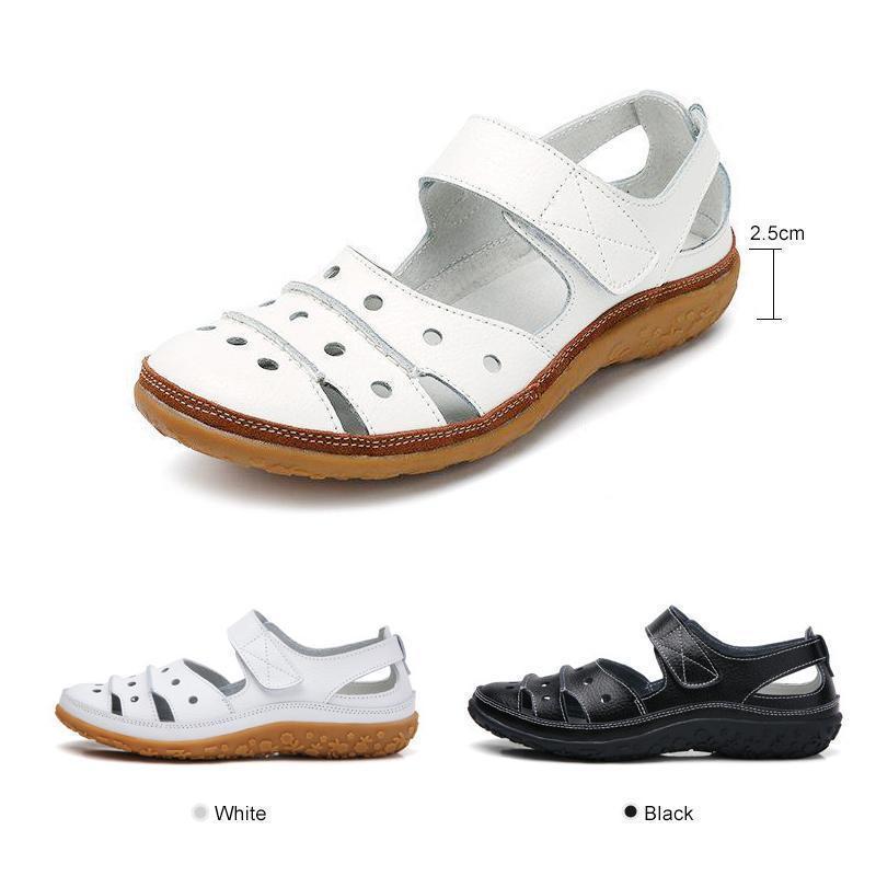 Hollow Out Hook Loop Casual Flat Sandals For Women