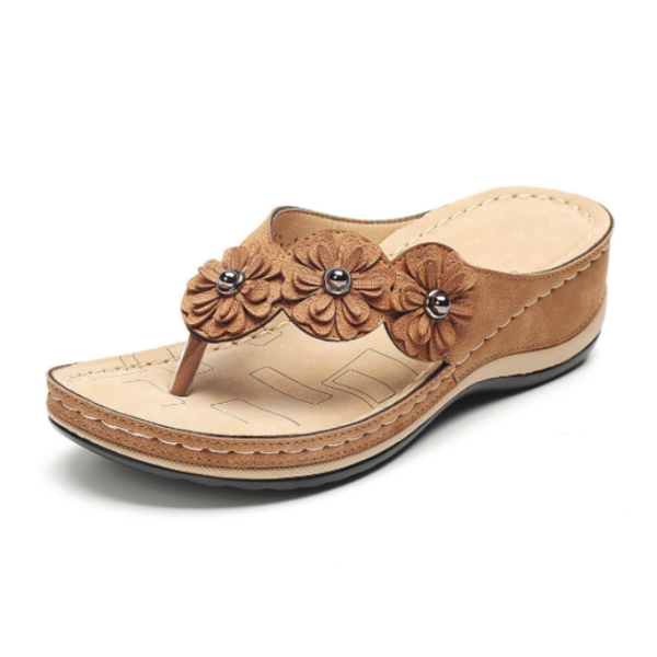 Flower Clip Toe Beach Sandals