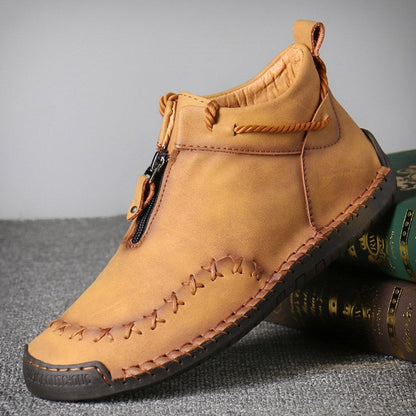 Brave Shoes™—Men Casual Handmade Zipper High-top Shoes