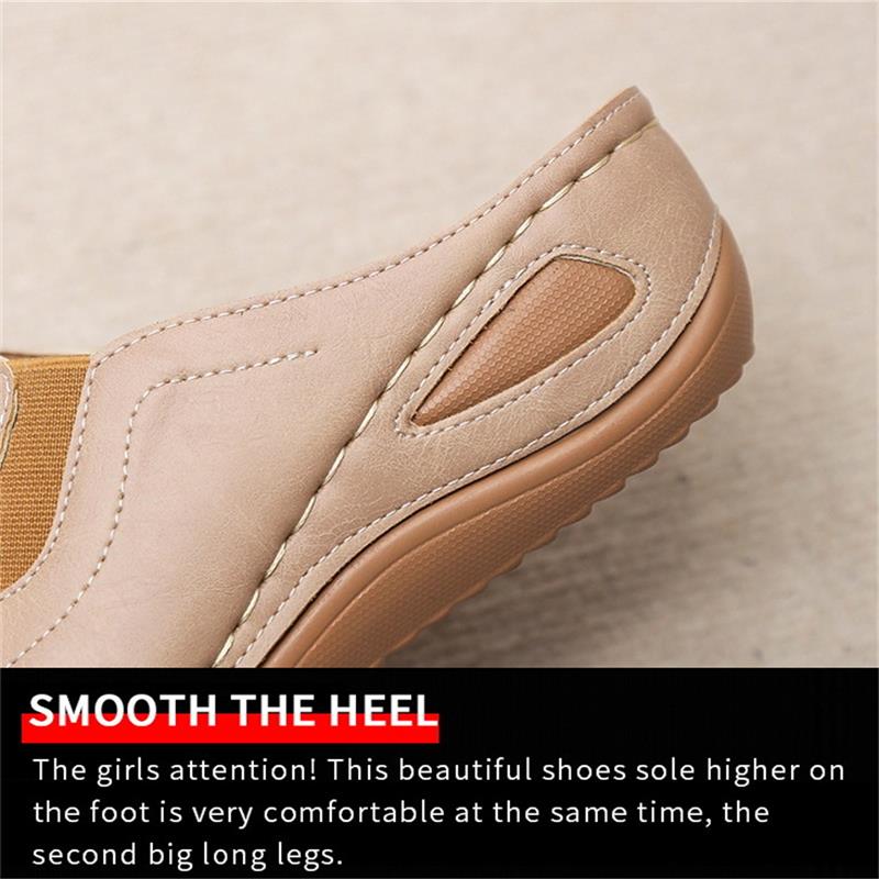 Women's Casual Summer Daily Comfort Slip On Solid Color Leather Sandals