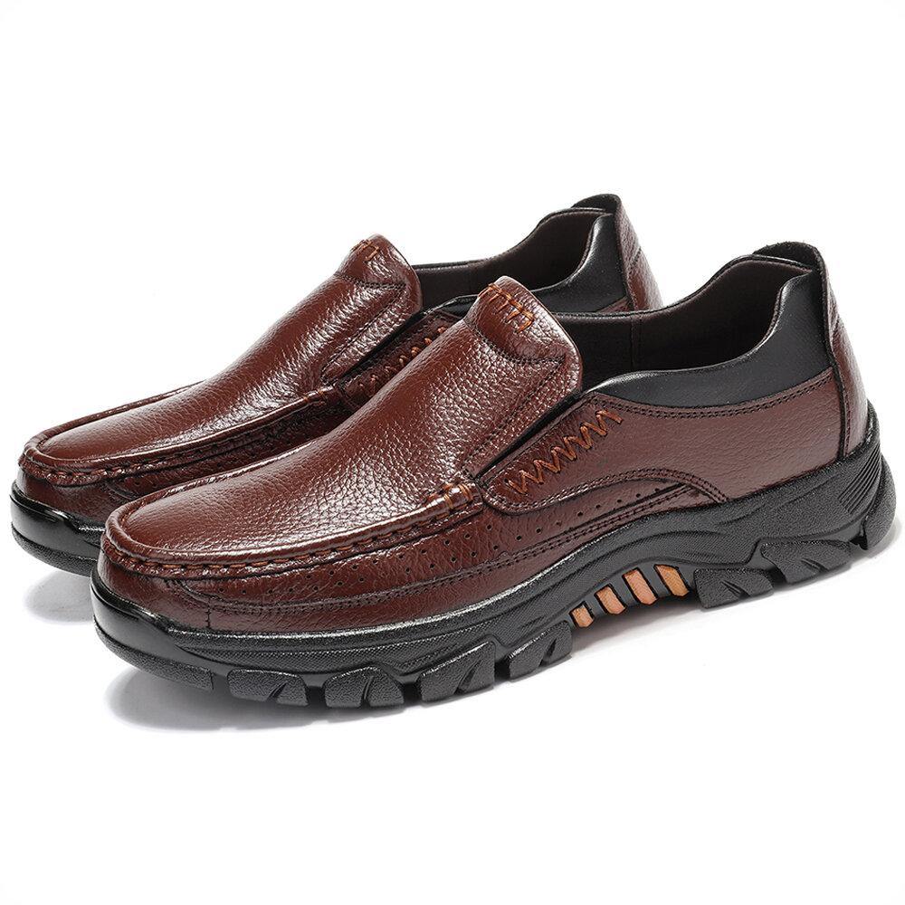 Men's Non-Slip Soft Casual Oxfords - Waterproof Cow Leather - MRSLM