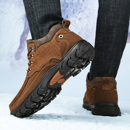 Brave Shoes™ - Men's Leather Boots Leather Casual Men's Shoes Short Boots Outdoor Work Boots Suede Snow Boots