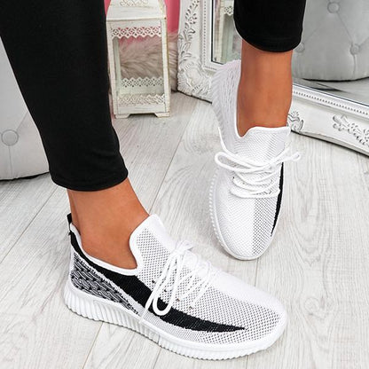 Susiecloths Breathable Lightweight Lace-Up Sneakers