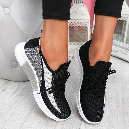 Susiecloths Breathable Lightweight Lace-Up Sneakers