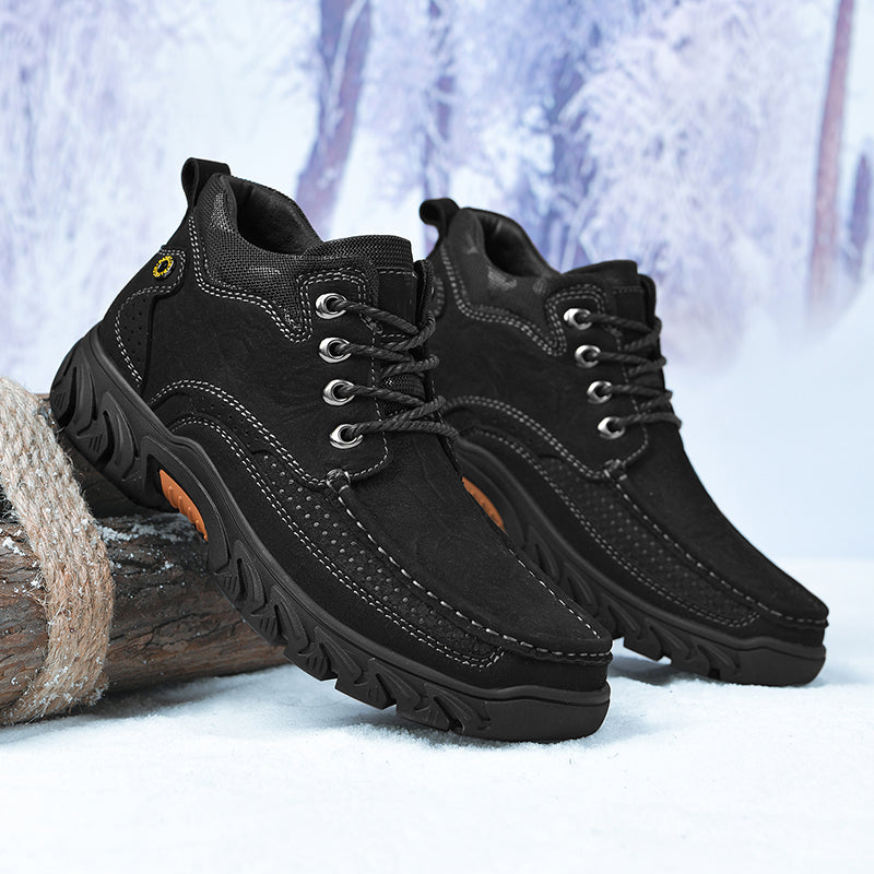 Brave Shoes™ - Men's Leather Boots Leather Casual Men's Shoes Short Boots Outdoor Work Boots Suede Snow Boots