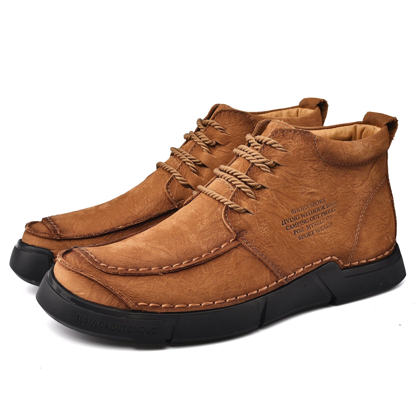 Brave Shoes™ -Winter men's casual leather shoes with leather soft soles and high top leather shoes