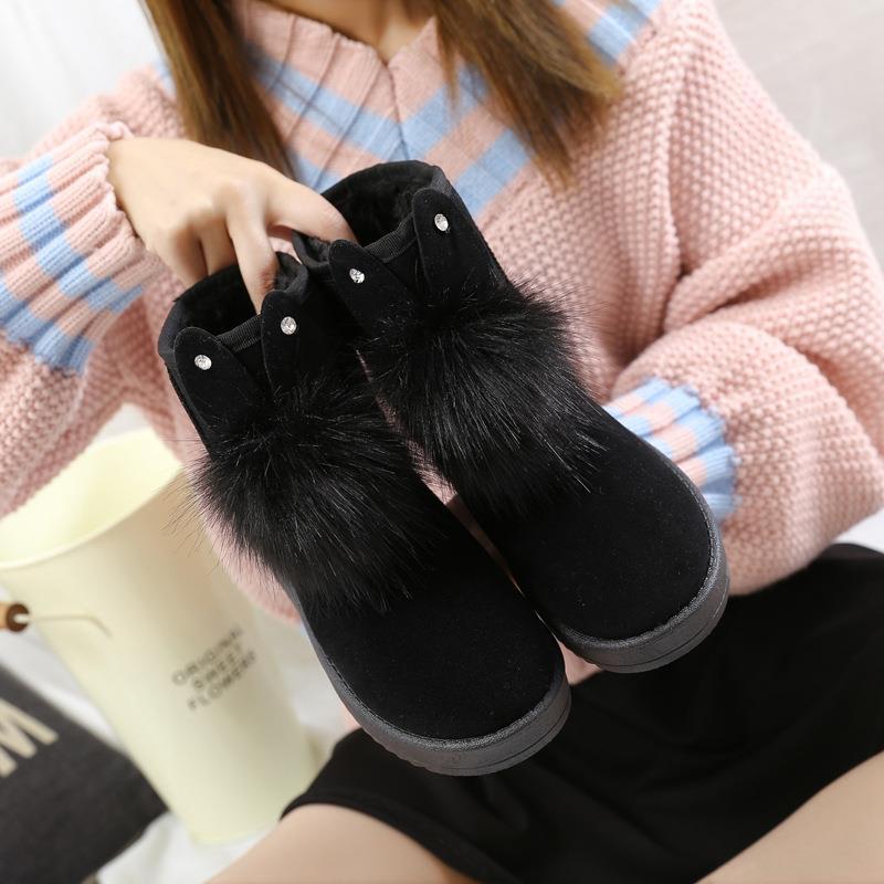 New Korean Short Bowknot Suede Short Boots