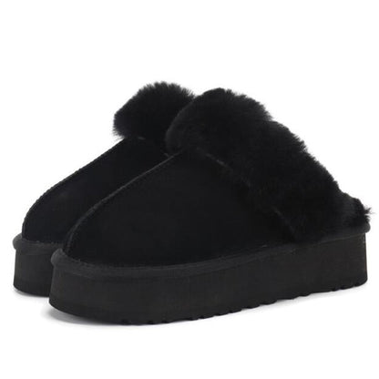 Plush Cotton Slippers Women