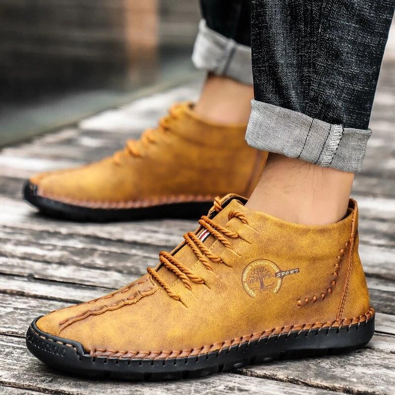 Men Trend Wear-resistant Leather Shoes