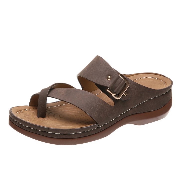 Women's Arch Support Casual Leather Sandals