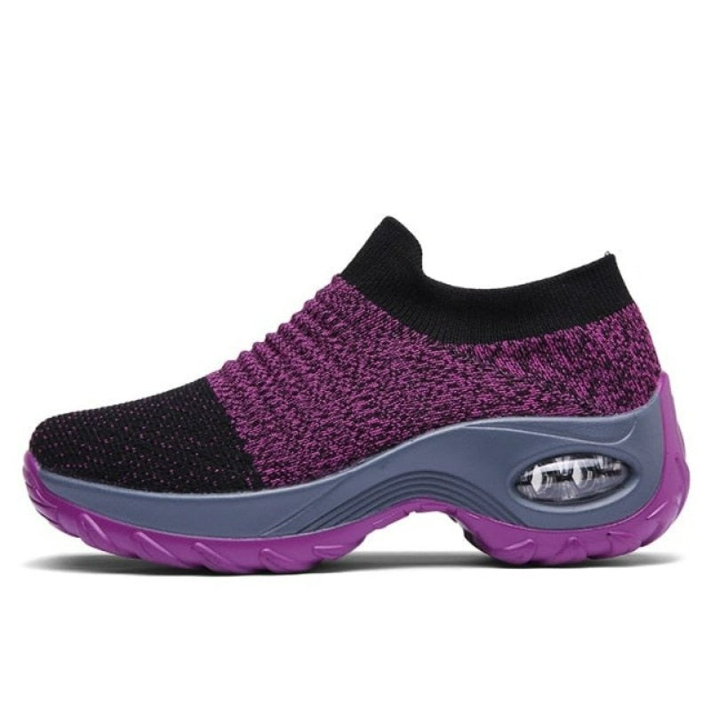 Breathable No-Tie Stretch Shoes - Purple