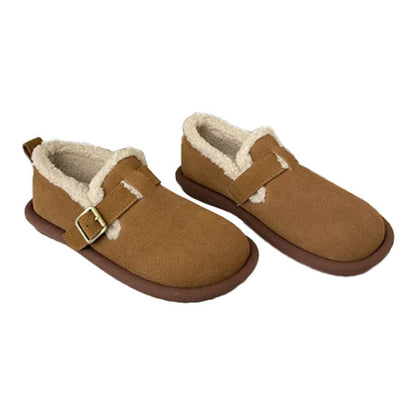 Women's Plush Round Toe Slip-On Orthopedic Loafers Shoes