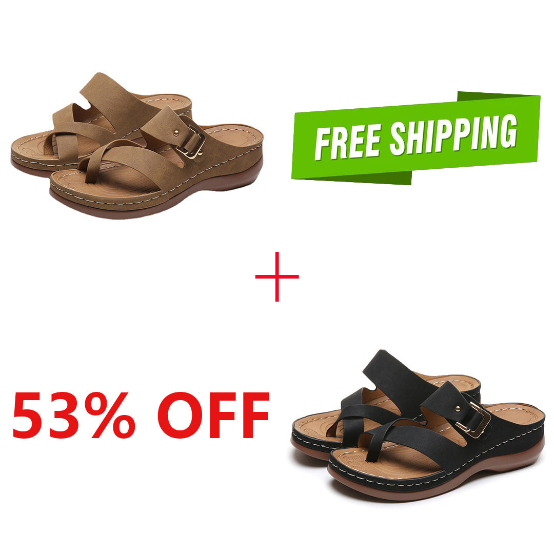 Women's Arch Support Casual Leather Sandals