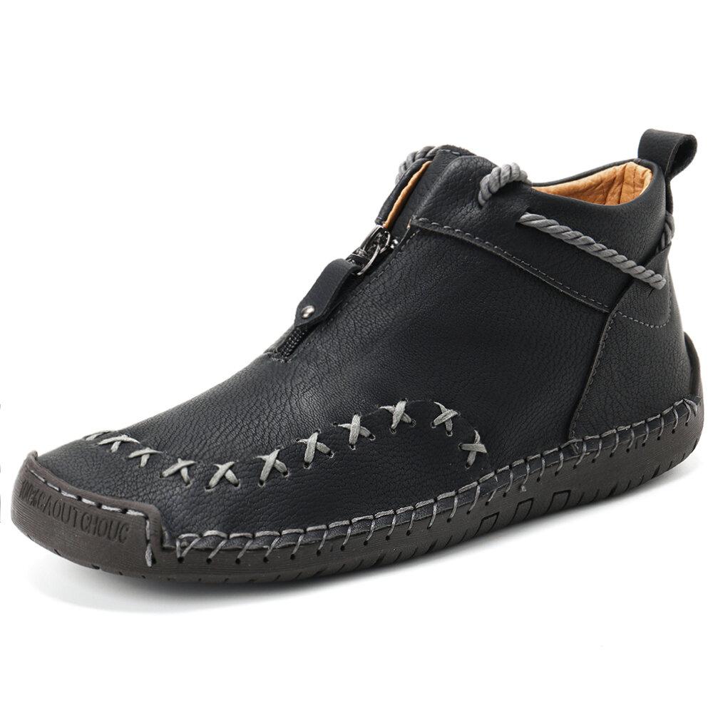 Brave Shoes™—Men Casual Handmade Zipper High-top Shoes