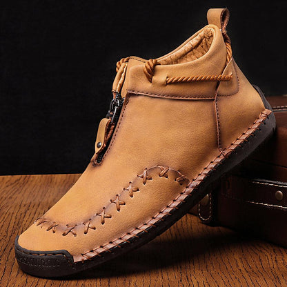 Brave Shoes™—Men Casual Handmade Zipper High-top Shoes