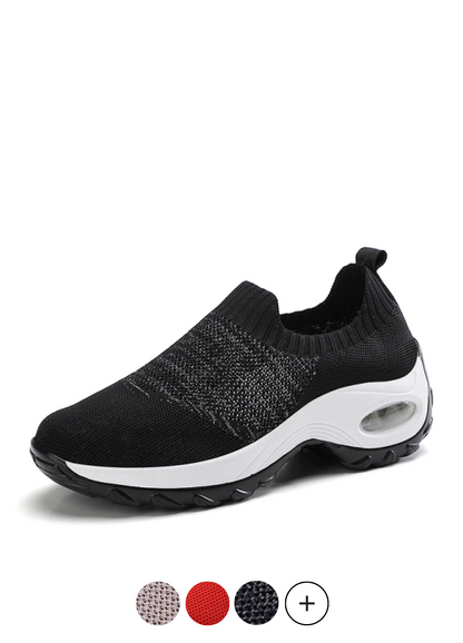 Women's Breathable Walking Black Shoes