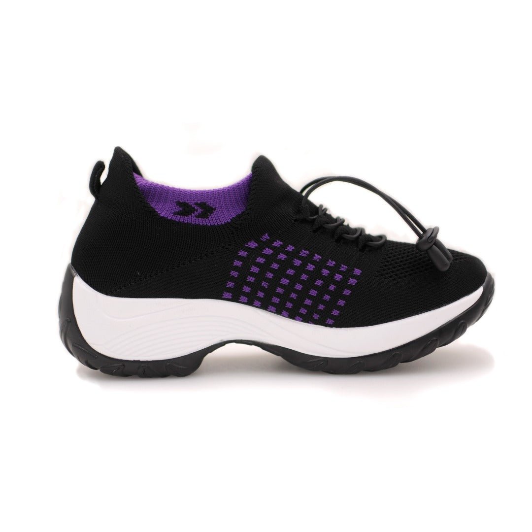 Ortho Stretch Cushion Shoes - Black Purple