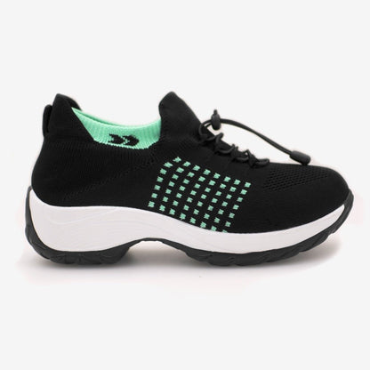 Ortho Stretch Cushion Shoes - Black Sky Blue