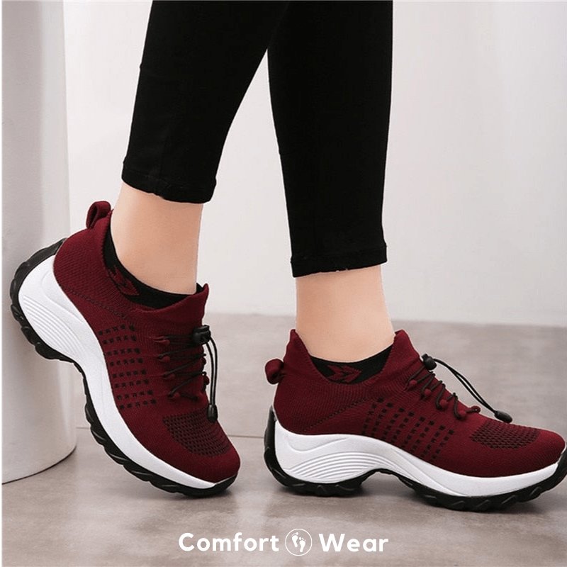 Ortho Stretch Cushion Shoes - Red