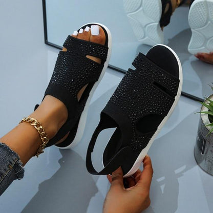 Crystal Casual Woman Flats Sandal